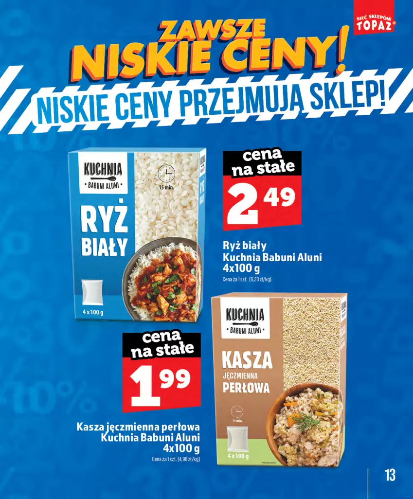 Gazetka promocyjna Topaz - Gazetka - ważna 28.05 do 31.08.2026 - strona 13 - produkty: Babuni, Kasza, Kasza jęczmienna, Kuchnia