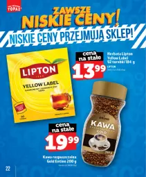 Gazetka promocyjna Topaz - Gazetka - Gazetka - ważna od 31.08 do 31.08.2026 - strona 22 - produkty: Kawa rozpuszczalna, Kawa, Lipton, Herbata
