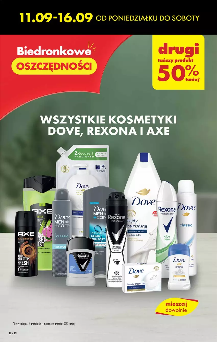 Gazetka promocyjna Biedronka - Od czwartku - ważna 14.09 do 20.09.2023 - strona 12 - produkty: Dove, Dron, Fa, Rexona