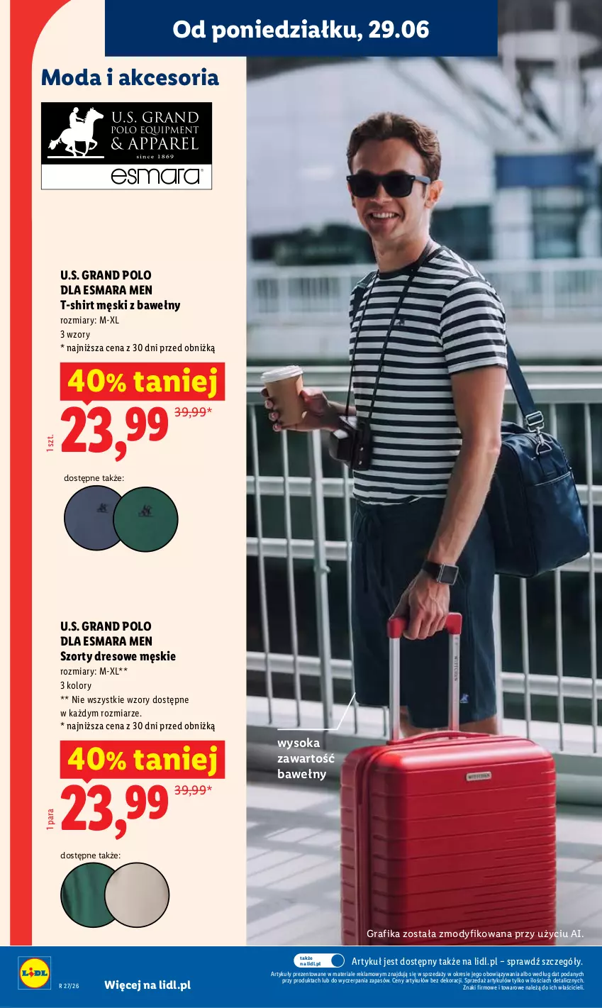 Gazetka promocyjna Lidl - Gazetka ważna od 29.06 do 1.07 - ważna 29.06 do 01.07.2026 - strona 24 - produkty: Dres, Gra, Grafika, Moda, Sok, Szorty, T-shirt