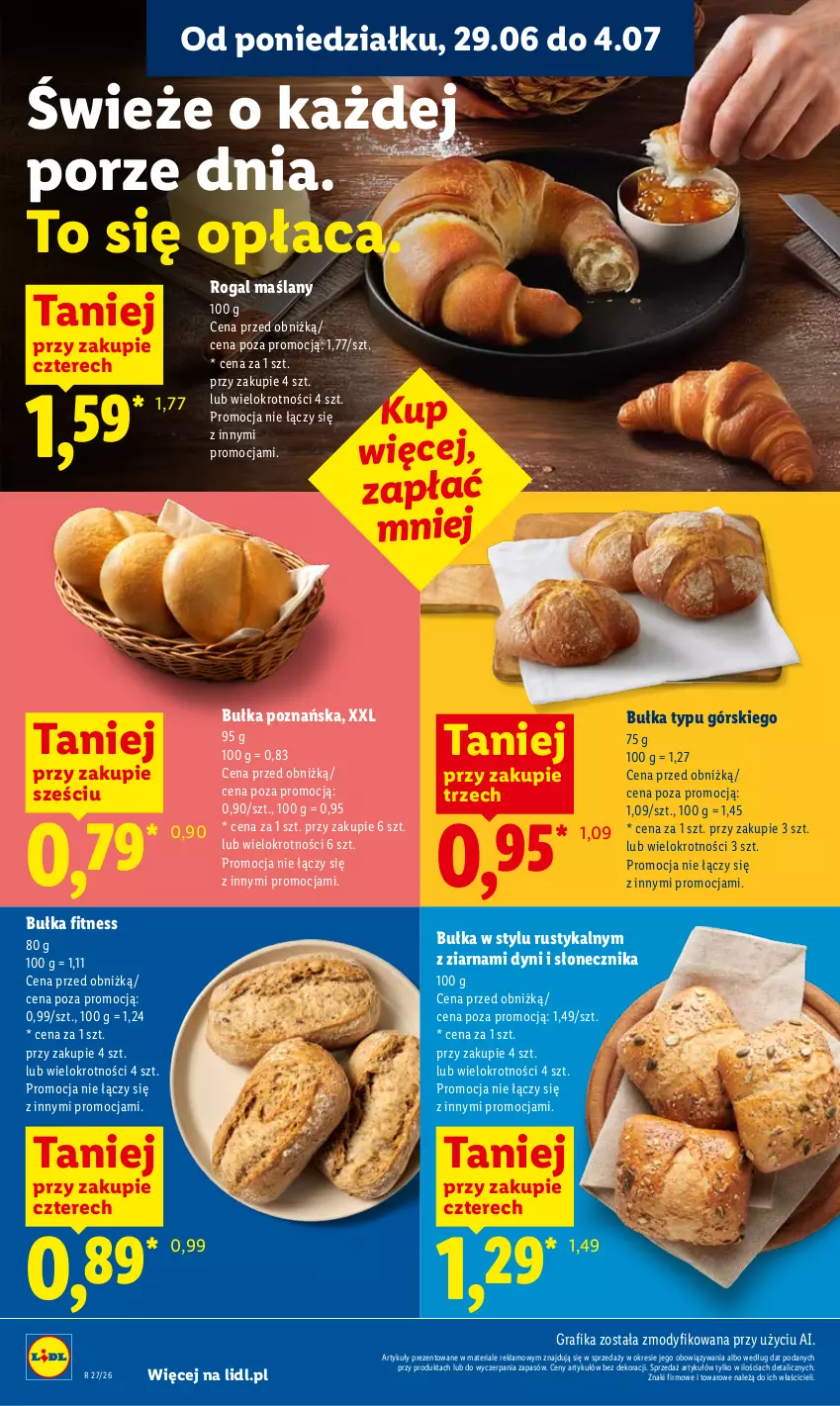 Gazetka promocyjna Lidl - Gazetka ważna od 29.06 do 1.07 - ważna 29.06 do 01.07.2026 - strona 38 - produkty: Bułka, Bułka fitness, Gra, Grafika, Por, Rogal, Rust