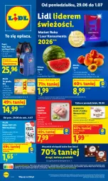Gazetka promocyjna Lidl - Gazetka ważna od 29.06 do 1.07 - Gazetka - ważna od 01.07 do 01.07.2026 - strona 1 - produkty: Ser, Mlekovita, Laur, Pepsi, Pilos, Gouda, Arbuz, Masło, Mleko