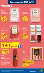 Gazetka promocyjna Lidl - Gazetka ważna od 29.06 do 1.07 - Gazetka - ważna od 01.07 do 01.07.2026 - strona 43 - produkty: Pur, Gra, Salami, Szynka wieprzowa, Parówki, Parówki z szynki, Filet z piersi indyka, Szynka, PIKOK, Kabanos, Kiełbasa