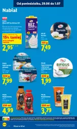 Gazetka promocyjna Lidl - Gazetka ważna od 29.06 do 1.07 - Gazetka - ważna od 01.07 do 01.07.2026 - strona 46 - produkty: Jogurt naturalny, Jogurt, Burrata, Pilos, Napój, Mleko