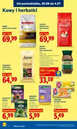 Gazetka promocyjna Lidl - Gazetka ważna od 29.06 do 1.07 - Gazetka - ważna od 01.07 do 01.07.2026 - strona 74 - produkty: Torebka, Kawa rozpuszczalna, Kawa ziarnista, Kawa, Jacobs Krönung, Teekanne, Jacobs, Herbata, Segafredo, Herbapol
