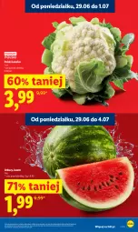 Gazetka promocyjna Lidl - Gazetka ważna od 29.06 do 1.07 - Gazetka - ważna od 01.07 do 01.07.2026 - strona 9 - produkty: Kalafior, Arbuz