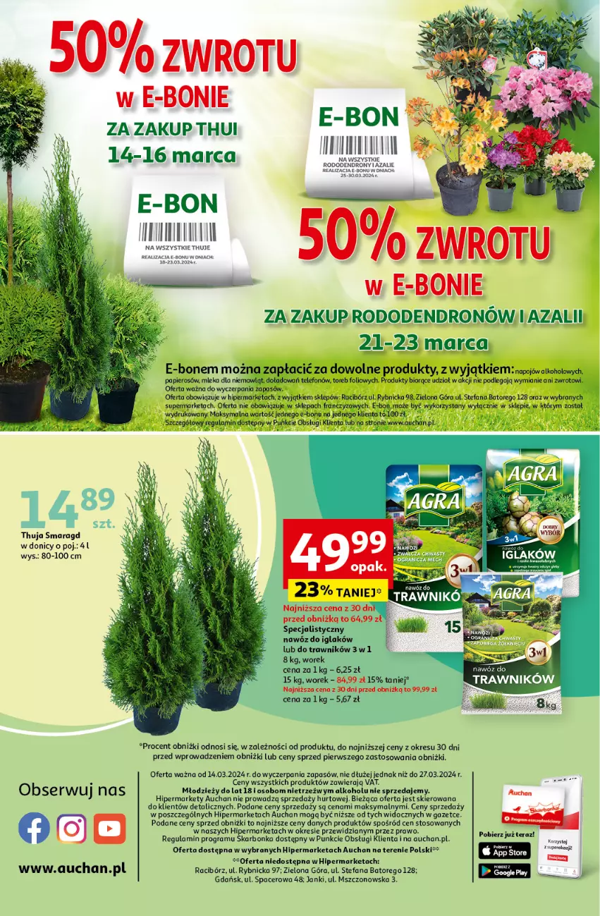 Gazetka promocyjna Auchan - Ogród w najlepszej formie Hipermarket Auchan - ważna 14.03 do 27.03.2024 - strona 12 - produkty: Acer, Dron, Drony, Fa, Gra, Nawóz, Papier, Por, Puf, Telefon