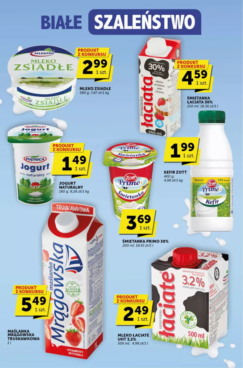 Gazetka promocyjna Groszek - ważna 29.06 do 11.07.2023 - strona 3 - produkty: Fa, Jogurt, Jogurt naturalny, Kefir, Maślanka, Mleko, Mleko zsiadłe, Piątnica, Zott