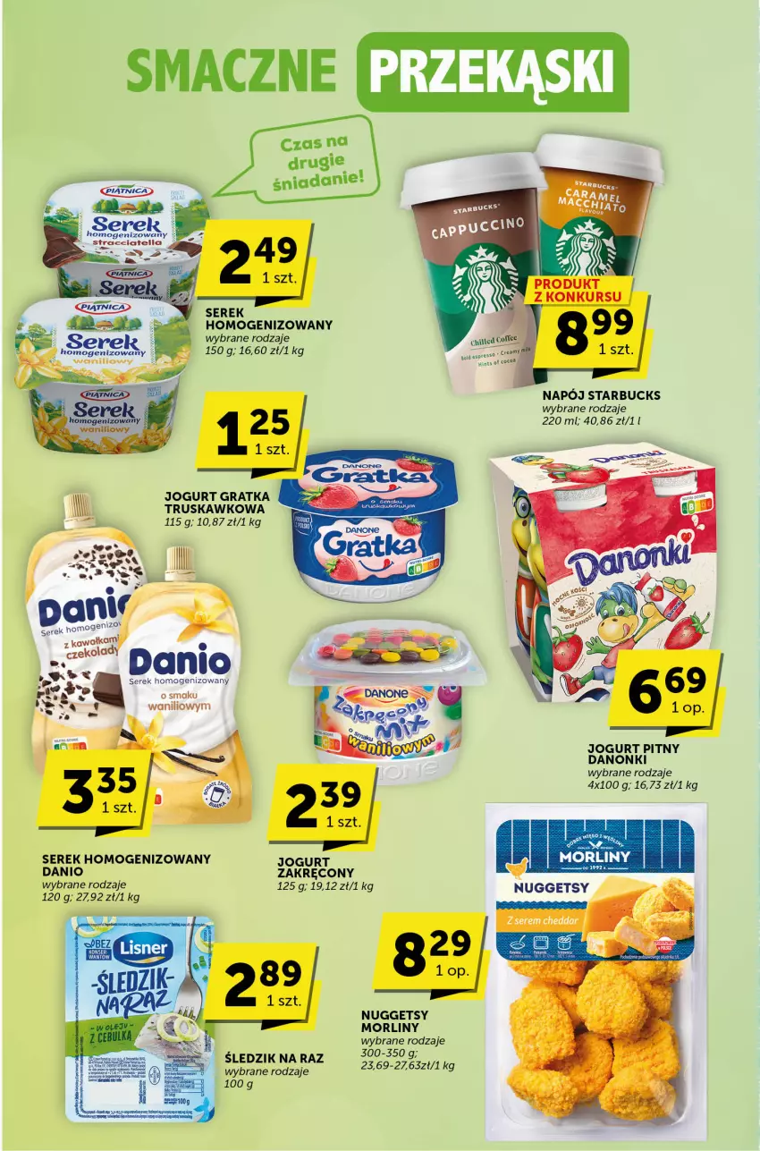 Gazetka promocyjna Groszek - ważna 29.06 do 11.07.2023 - strona 6 - produkty: Danio, Danonki, Jogurt, Jogurt pitny, Kawa, Morliny, Napój, Ser, Serek, Serek homogenizowany, Stół