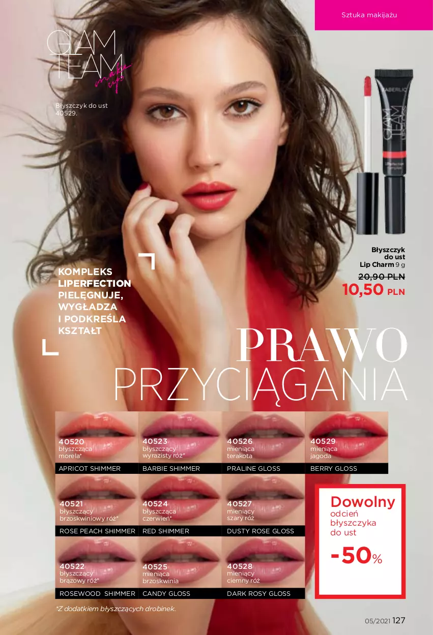 Gazetka promocyjna Faberlic - Gazetka - ważna 29.03 do 11.04.2021 - strona 127 - produkty: Barbie, Błyszczyk do ust, Candy, Cień, Makijaż, Morela, Tera