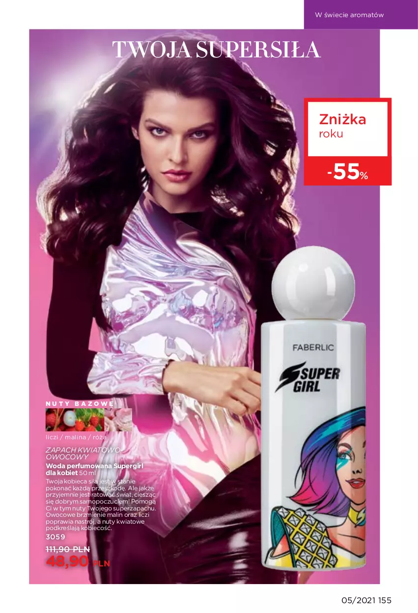 Gazetka promocyjna Faberlic - Gazetka - ważna 29.03 do 11.04.2021 - strona 155 - produkty: Liczi, Mop, Nuty, Perfum, Róża, Woda, Woda perfumowana