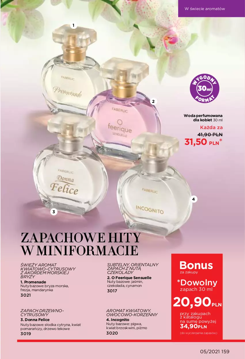 Gazetka promocyjna Faberlic - Gazetka - ważna 29.03 do 11.04.2021 - strona 159 - produkty: Bryza, Czekolada, Nuty, Perfum, Woda, Woda perfumowana