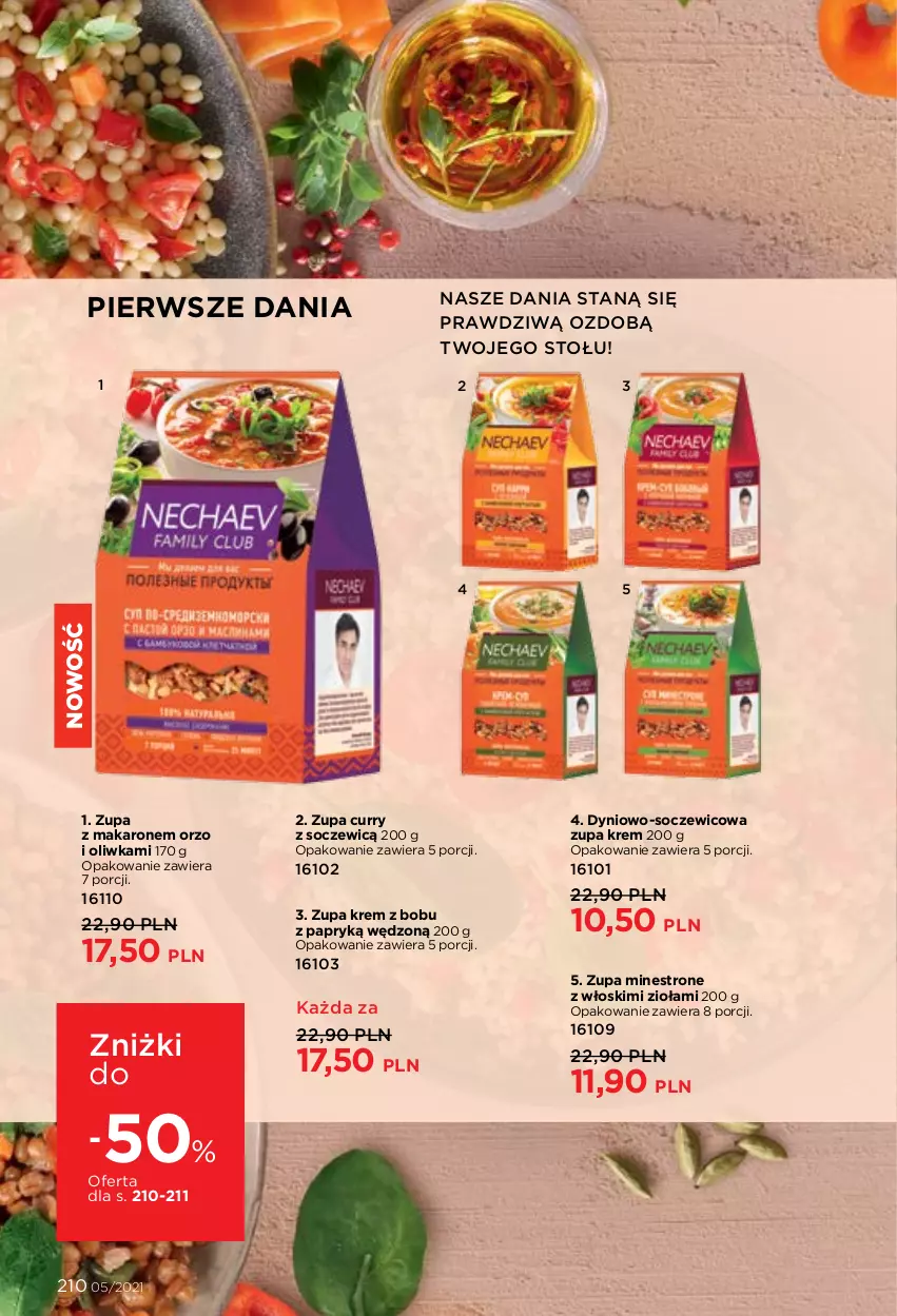 Gazetka promocyjna Faberlic - Gazetka - ważna 29.03 do 11.04.2021 - strona 210 - produkty: Makaron, Por, Zupa