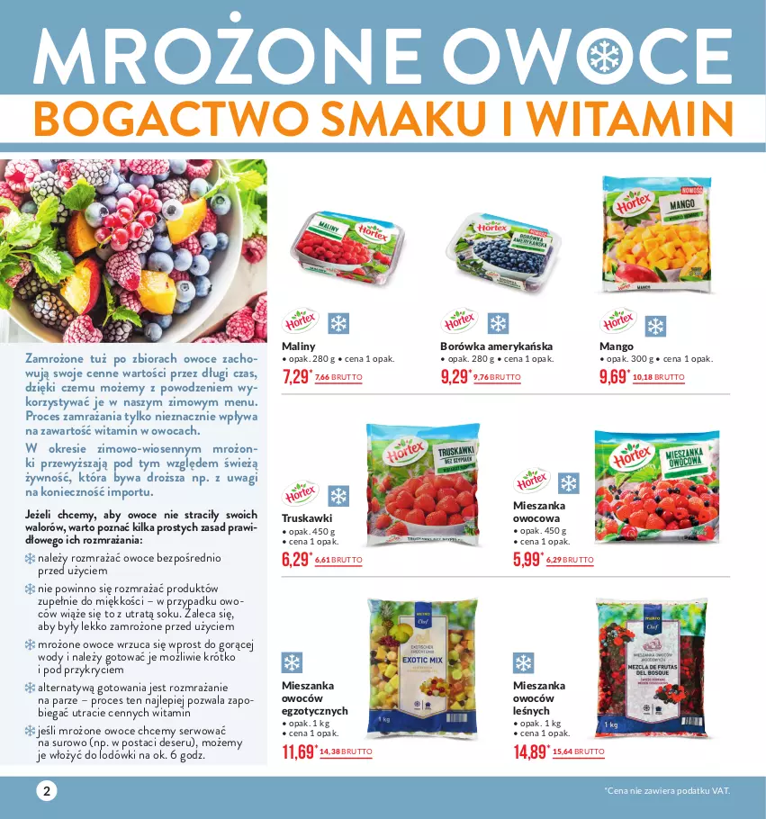 Gazetka promocyjna Makro - [Oferta promocyjna] Artykuły spożywcze - ważna 26.01 do 08.02.2021 - strona 2 - produkty: Borówka, Borówka amerykańska, Deser, Maliny, Mango, Owoce, Por, Ser, Sok, Truskawki, Wagi