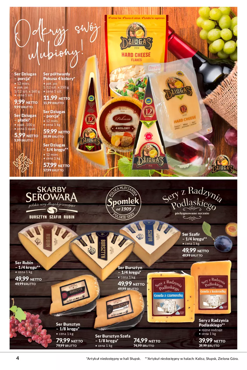 Gazetka promocyjna Makro - Katalog Wina, sery, antipasti - ważna 05.09 do 18.09.2023 - strona 4 - produkty: Bursztyn, Fa, Podlaski, Por, Rubin, Ser