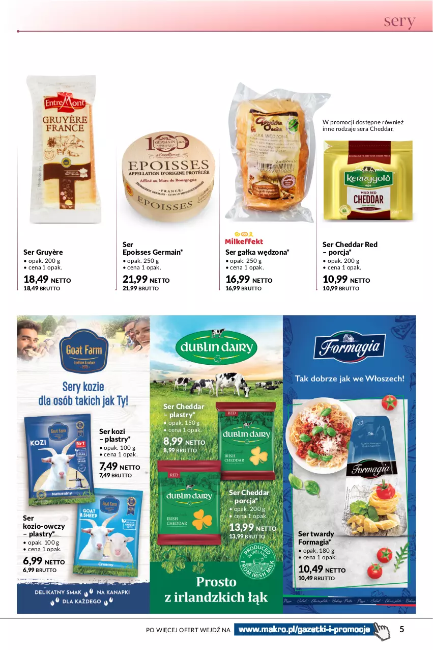 Gazetka promocyjna Makro - Katalog Wina, sery, antipasti - ważna 05.09 do 18.09.2023 - strona 5 - produkty: Cheddar, Gałka, Por, Ser, Ser kozi