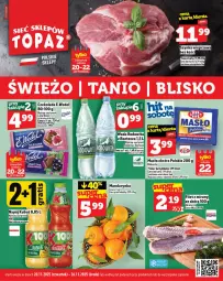 Gazetka promocyjna Topaz - Gazetka - Gazetka - ważna od 26.11 do 26.11.2025 - strona 1 - produkty: Szynka wieprzowa, Mlekovita, Szynka, Czekolada, Kubuś, Masło, Napój, Mleko