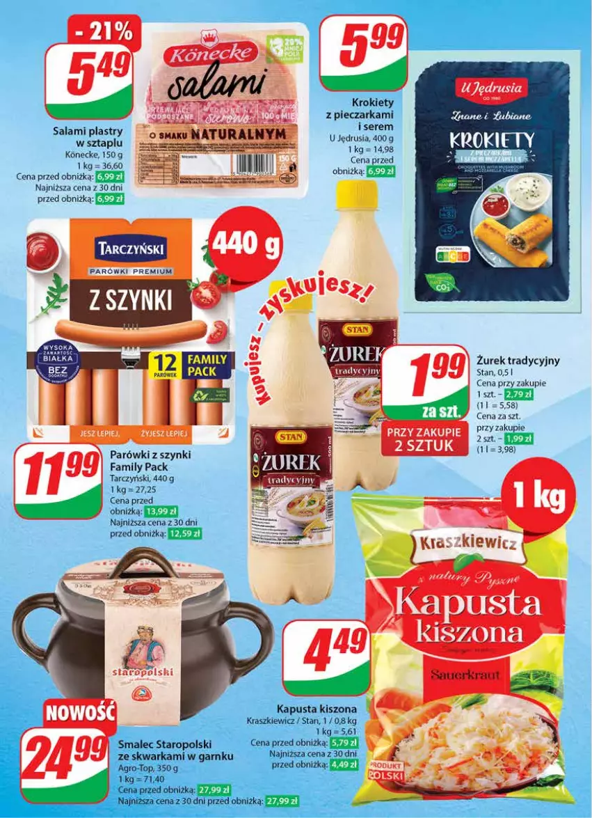 Gazetka promocyjna Dino - Gazetka 28 / 2024 - ważna 10.07 do 16.07.2024 - strona 42 - produkty: Fa, Krokiety, Parówki, Parówki z szynki, Piec, Pieczarka, Salami, Ser, Smalec, Tarczyński, Top, Warka