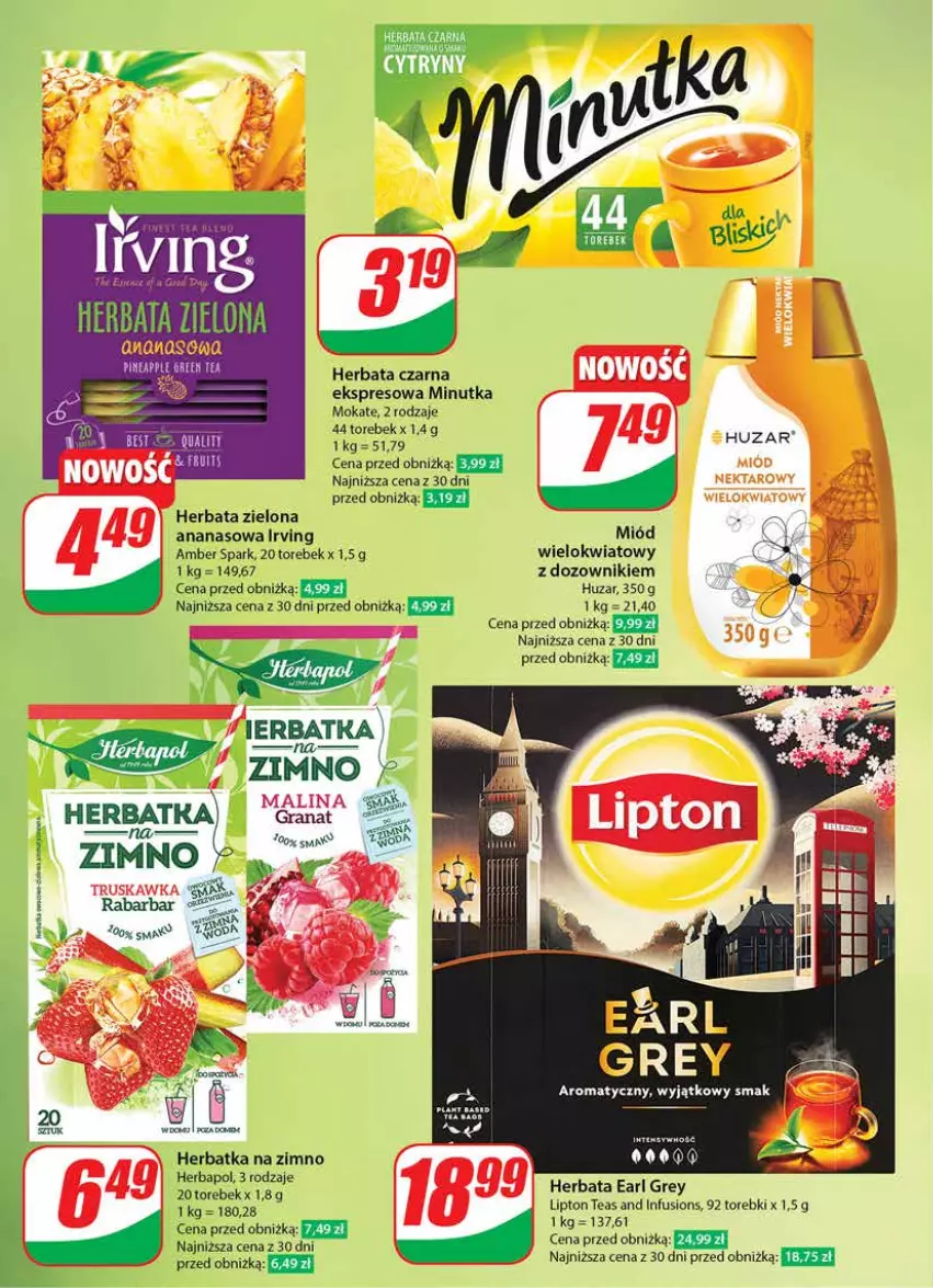 Gazetka promocyjna Dino - Gazetka 28 / 2024 - ważna 10.07 do 16.07.2024 - strona 8 - produkty: Ananas, Dozownik, Earl Grey, Fusion, Herbata, Herbata czarna, Irving, Miód