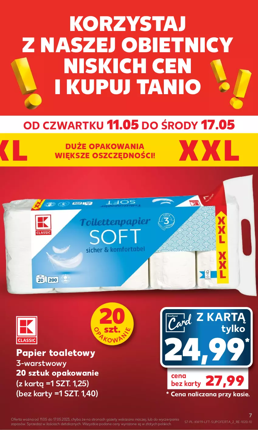 Gazetka promocyjna Kaufland - Gazetka tygodnia - ważna 11.05 do 17.05.2023 - strona 7 - produkty: Papier, Papier toaletowy