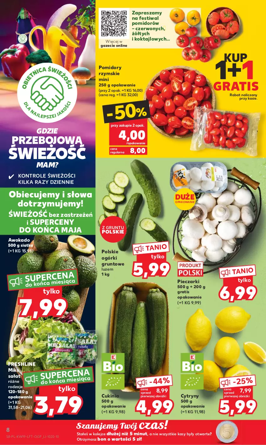 Gazetka promocyjna Kaufland - Gazetka tygodnia - ważna 11.05 do 17.05.2023 - strona 8 - produkty: Cytryny, Gra, Grunt, Olej, Piec, Pomidory, Sałat, Siatka