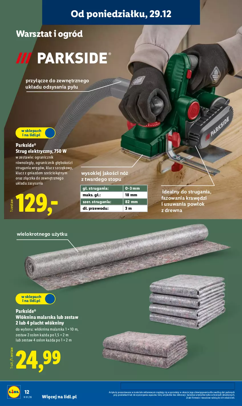 Gazetka promocyjna Lidl - GAZETKA - ważna 29.12.2025 do 03.01.2026 - strona 12 - produkty: Fa, Parkside, Sok, Top
