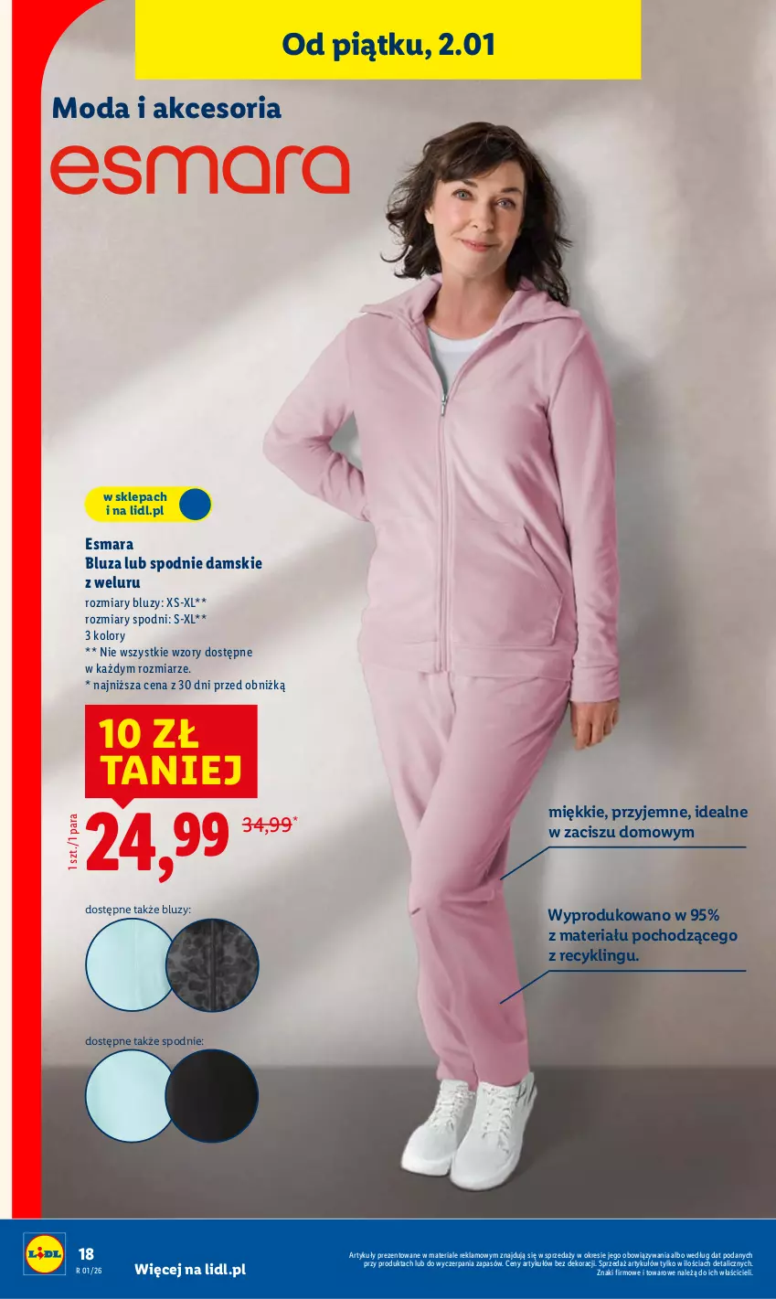 Gazetka promocyjna Lidl - GAZETKA - ważna 29.12.2025 do 03.01.2026 - strona 22 - produkty: Bluza, Spodnie