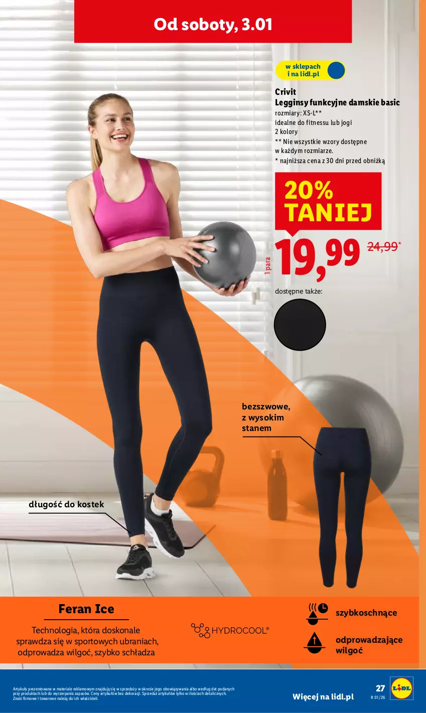 Gazetka promocyjna Lidl - GAZETKA - ważna 29.12.2025 do 03.01.2026 - strona 33 - produkty: Gin, Legginsy, LG, Por, Sok, Sport, Stek, Ubrania