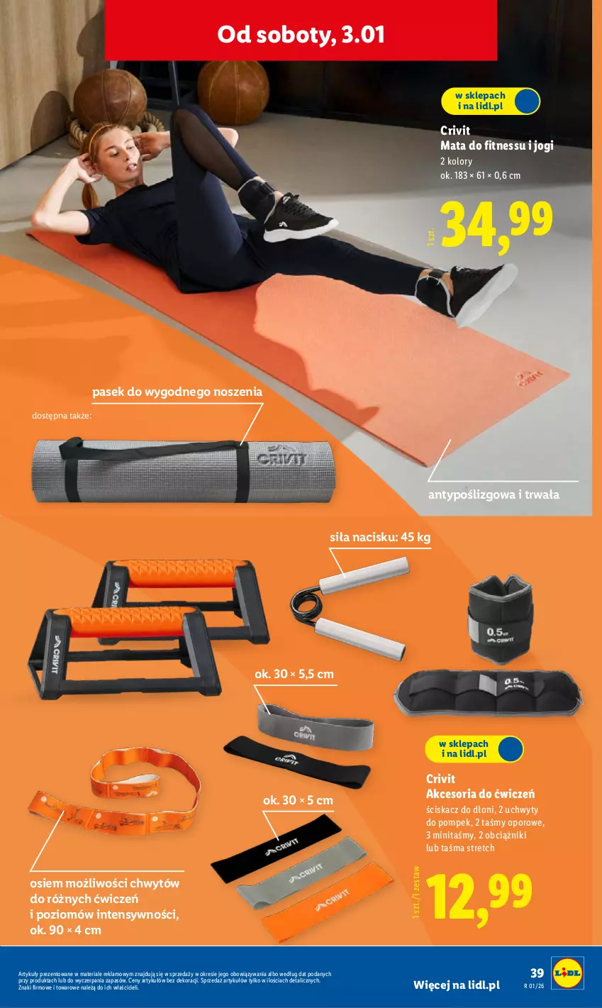 Gazetka promocyjna Lidl - GAZETKA - ważna 29.12.2025 do 03.01.2026 - strona 45 - produkty: Pasek, Por, Uchwyty, Uchwyty do pompek