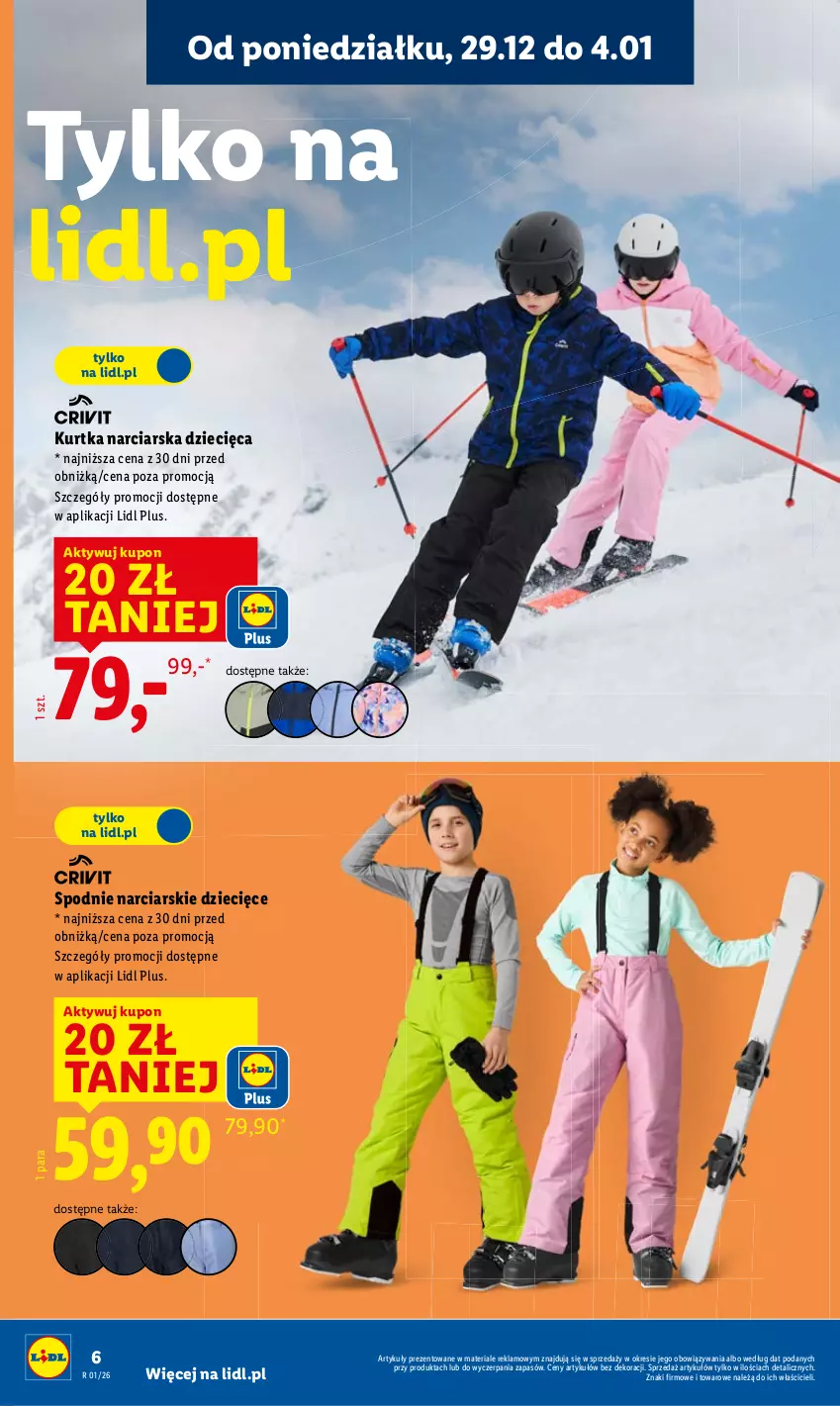 Gazetka promocyjna Lidl - GAZETKA - ważna 29.12.2025 do 03.01.2026 - strona 6 - produkty: Dzieci, Kurtka, Spodnie