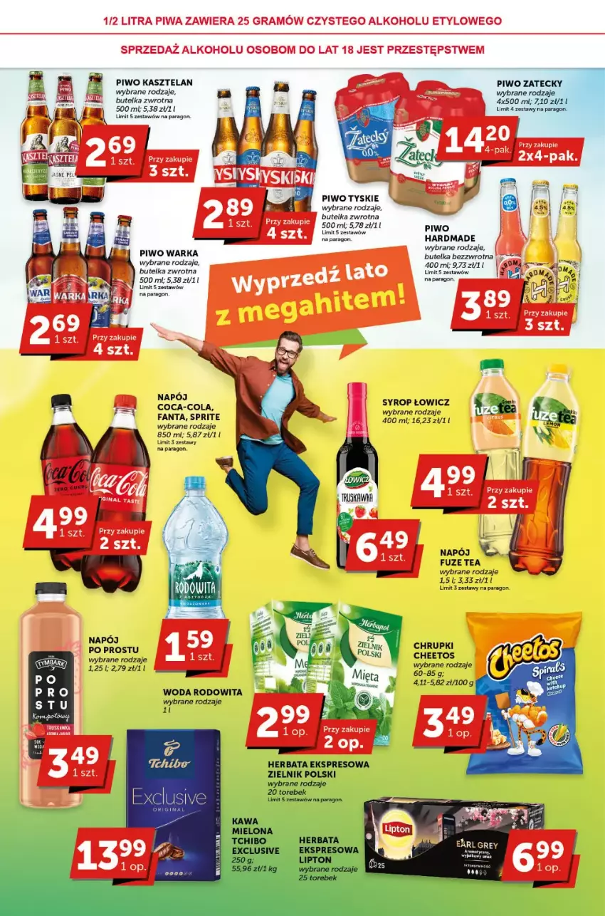 Gazetka promocyjna ABC - ważna 01.06 do 13.06.2023 - strona 4 - produkty: Earl Grey, Fa, Fanta, Herbata, Kasztelan, Piwo, Sprite, Syrop, Tyskie, Warka, Woda