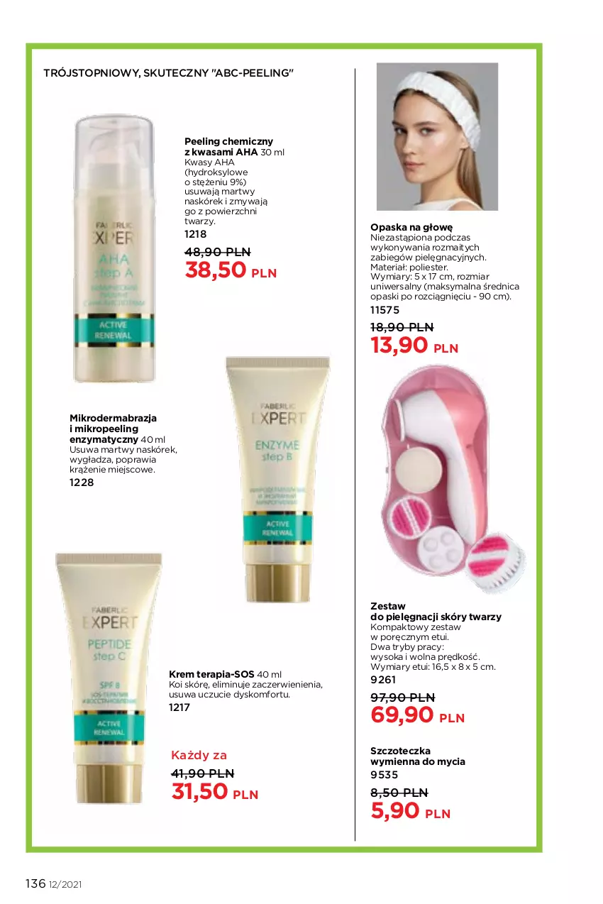 Gazetka promocyjna Faberlic - Gazetka - ważna 16.08 do 15.09.2021 - strona 136 - produkty: Opaska, Peeling, Por, Sok, Sos, Szczoteczka, Tera, Top, Wasa