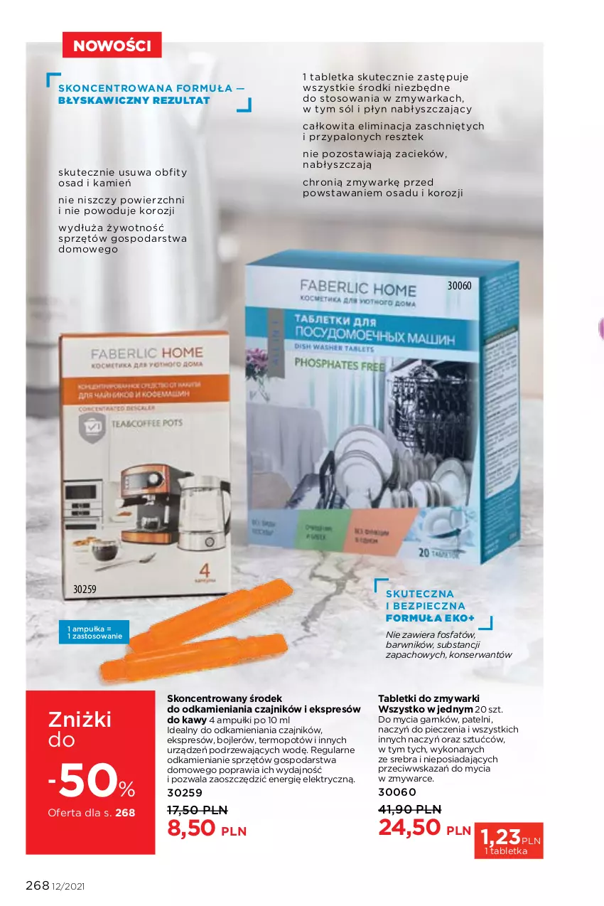 Gazetka promocyjna Faberlic - Gazetka - ważna 16.08 do 15.09.2021 - strona 268 - produkty: Czajnik, Fa, Mop, Piec, Płyn nabłyszczający, Ser, Sól, Tablet, Tabletki do zmywarki, Warka, Zmywarka, Zmywarki