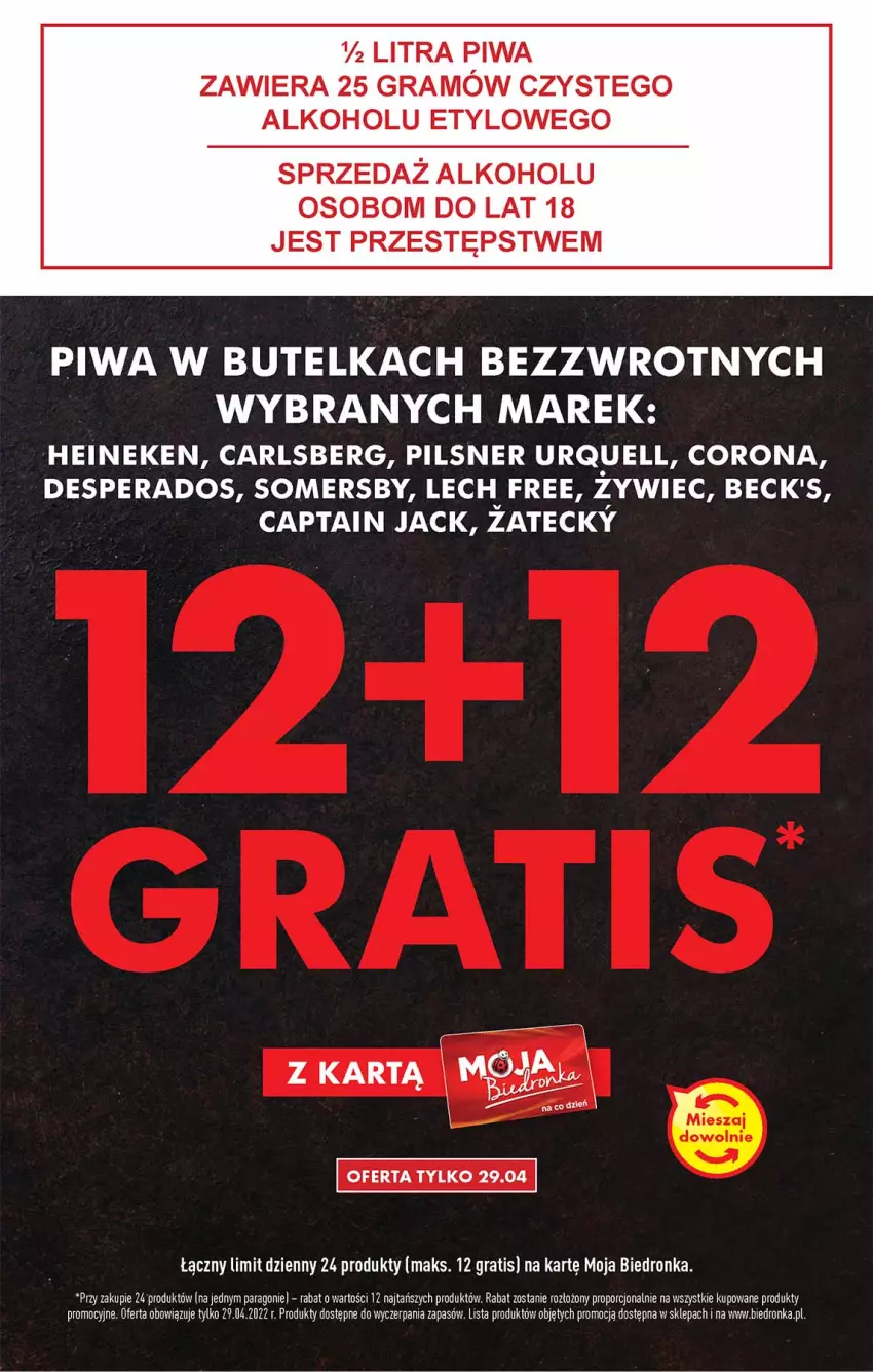 Gazetka promocyjna Biedronka - W tym tygodniu - ważna 28.04 do 04.05.2022 - strona 3 - produkty: Captain Jack, Carlsberg, Desperados, Dron, Gra, Heineken, Pilsner Urquell, Piwa, Por, Somersby