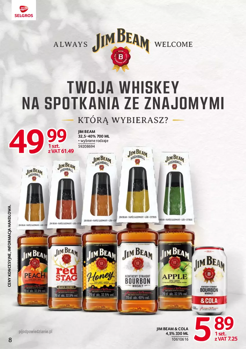 Gazetka promocyjna Selgros - Katalog Markowe Produkty - ważna 27.07 do 09.08.2023 - strona 8 - produkty: Jim Beam