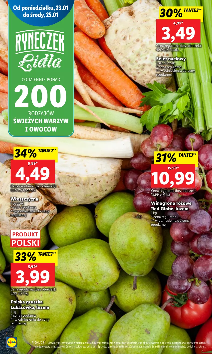 Gazetka promocyjna Lidl - GAZETKA - ważna 23.01 do 25.01.2023 - strona 14 - produkty: Seler naciowy, Wino