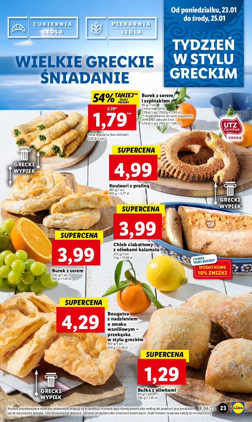 Gazetka promocyjna Lidl - GAZETKA - ważna 23.01 do 25.01.2023 - strona 25 - produkty: Bułka, Chleb, Ser, Szpinak