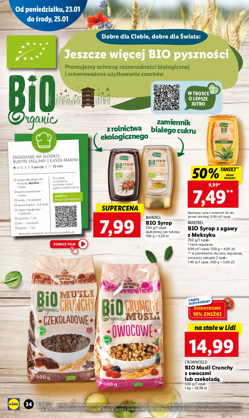 Gazetka promocyjna Lidl - GAZETKA - ważna 23.01 do 25.01.2023 - strona 36 - produkty: Budyń, Kasza, Kuchnia, Lanki, Masło, Masło orzechowe, Mus, Napój, Por, Ryż, Sól, Syrop, Szklanka, Woda