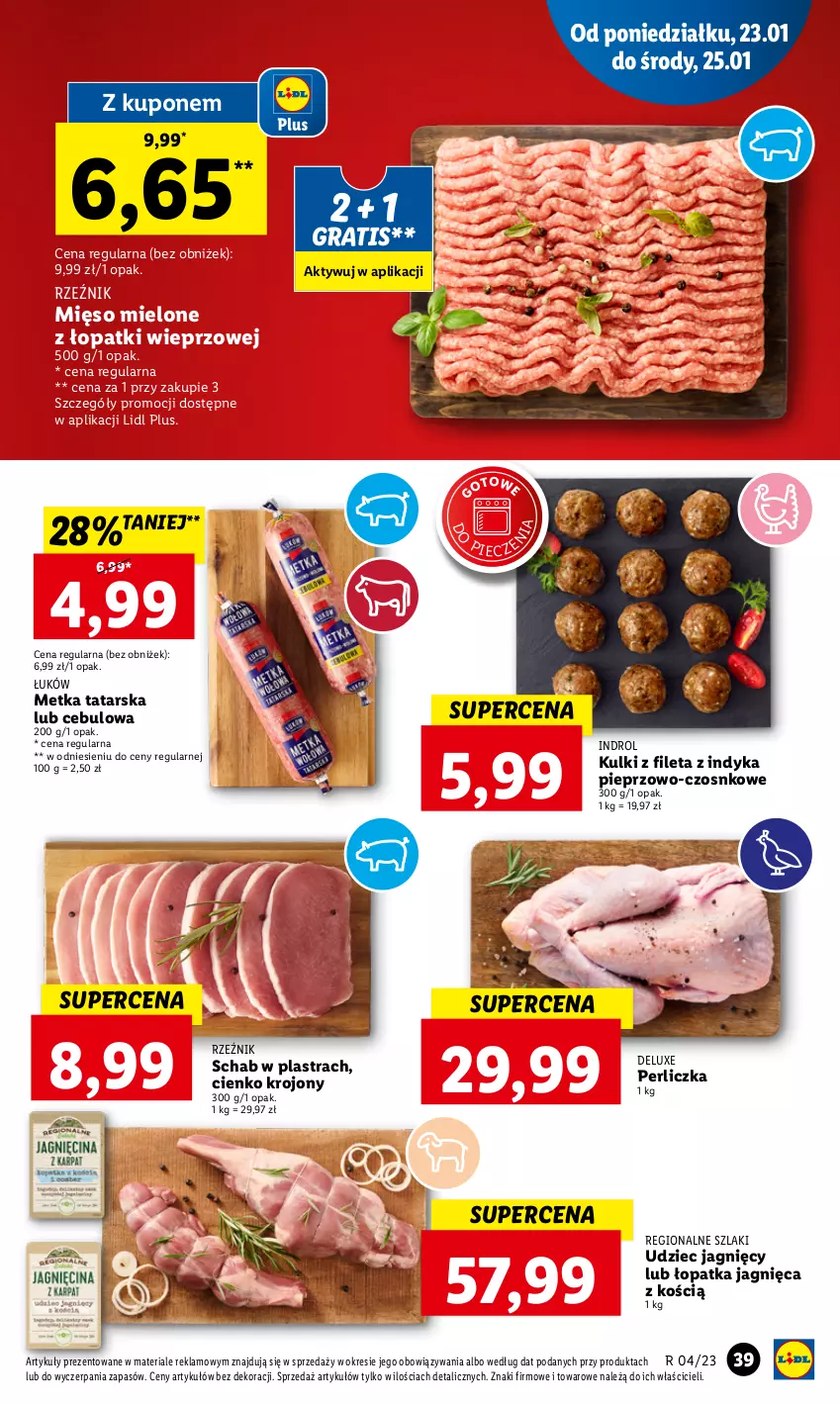 Gazetka promocyjna Lidl - GAZETKA - ważna 23.01 do 25.01.2023 - strona 41 - produkty: Gra, Metka tatarska, Mięso, Mięso mielone, Mięso mielone z łopatki wieprzowej, Perliczka, Pieprz