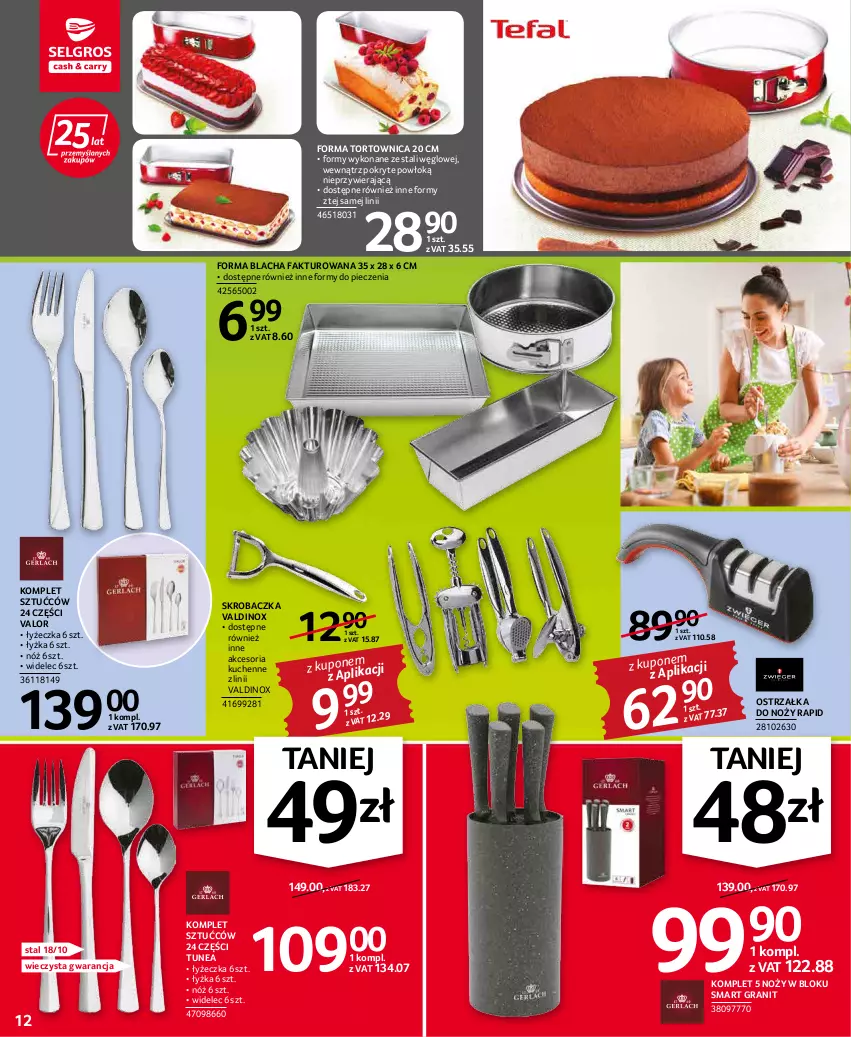 Gazetka promocyjna Selgros - Oferta przemysłowa - ważna 31.03 do 06.04.2022 - strona 12 - produkty: Fa, Gra, Noż, Ostrzałka do noży, Piec, Skrobaczka, Tortownica, Widelec