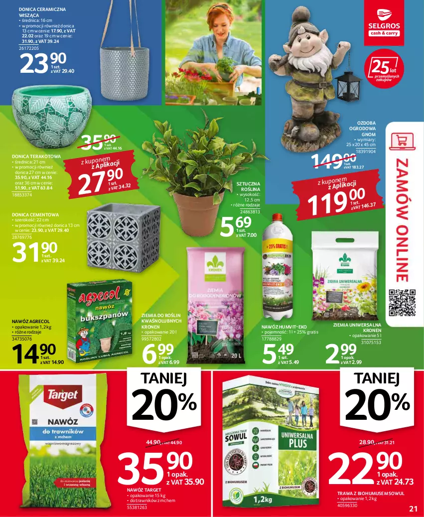 Gazetka promocyjna Selgros - Oferta przemysłowa - ważna 31.03 do 06.04.2022 - strona 21 - produkty: Biohumus, Cement, Gra, Mus, Nawóz, Ozdoba, Sok, Tera