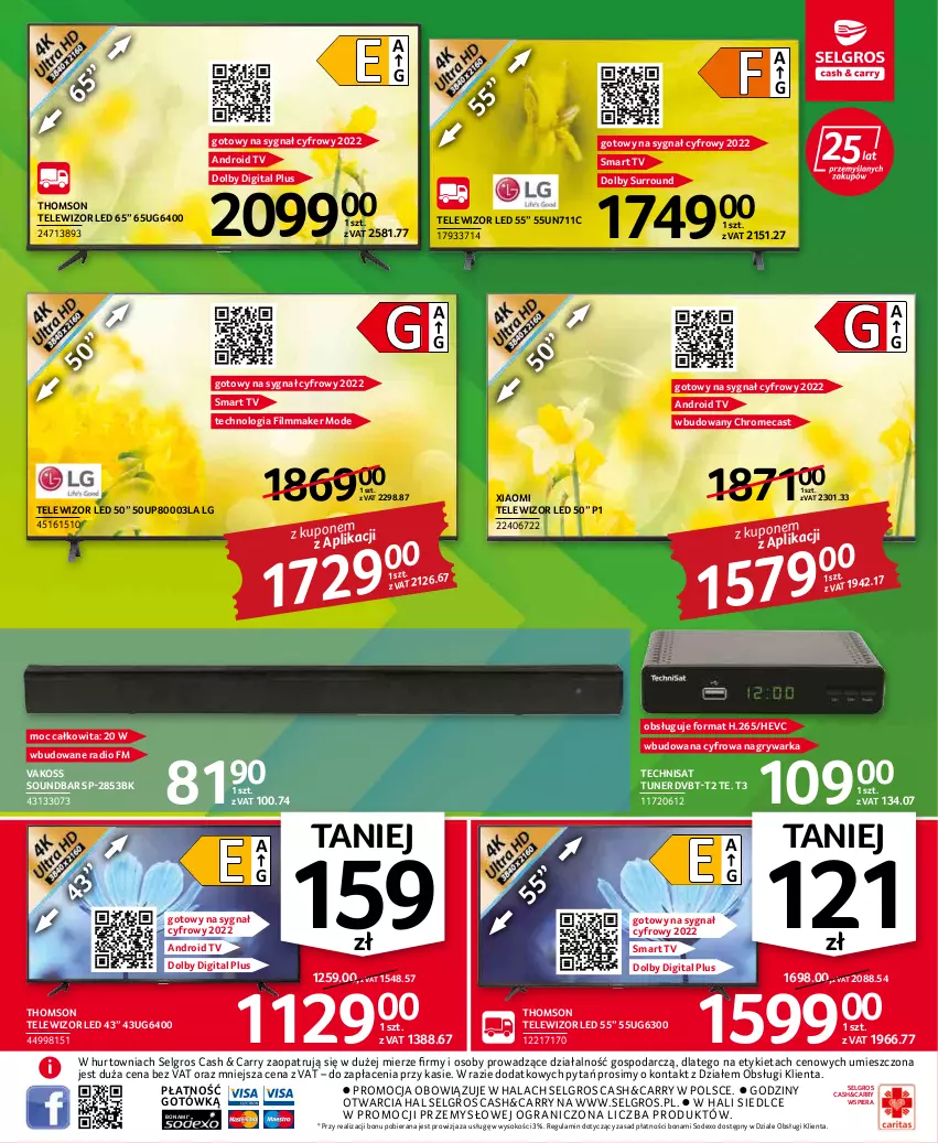 Gazetka promocyjna Selgros - Oferta przemysłowa - ważna 31.03 do 06.04.2022 - strona 3 - produkty: Android TV, Gra, Gry, LG, Smart tv, Sok, Soundbar, Telewizor, Thomson, Warka