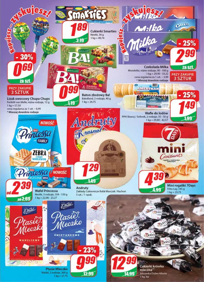 Gazetka promocyjna Dino - Gazetka - ważna 11.08 do 17.08.2021 - strona 3 - produkty: Ba!, Bakalland, Baton, Chupa Chups, Cukier, Cukierki, Czekolada, Fa, Jutrzenka, Milka, Wafle, Wafle do lodów