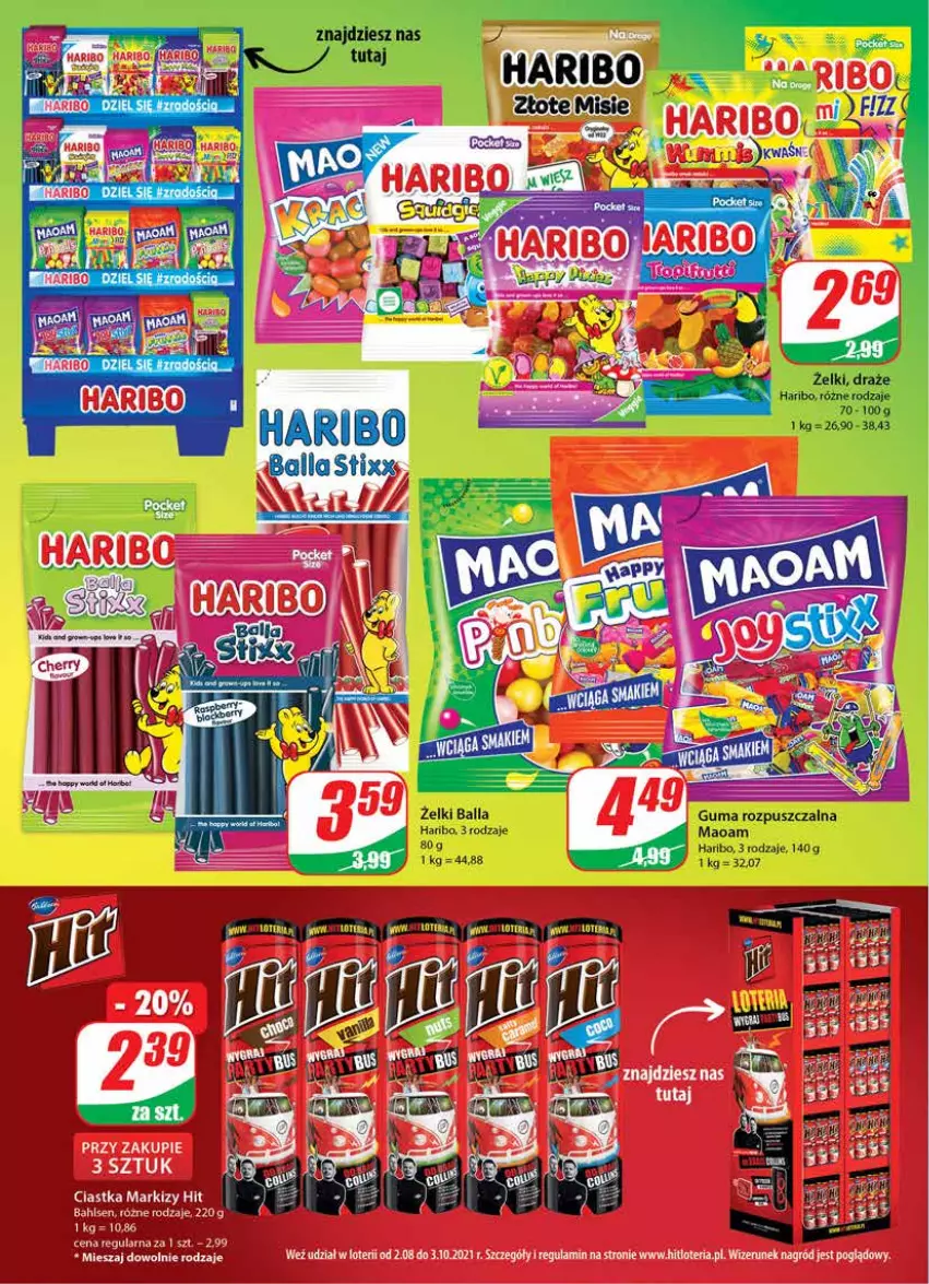 Gazetka promocyjna Dino - Gazetka - ważna 11.08 do 17.08.2021 - strona 4 - produkty: Guma rozpuszczalna, Haribo, Noż