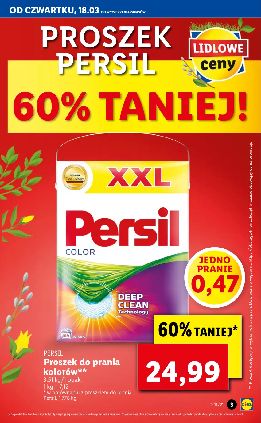 Gazetka promocyjna Lidl - GAZETKA - ważna 18.03 do 20.03.2021 - strona 3 - produkty: Persil, Por, Proszek do prania