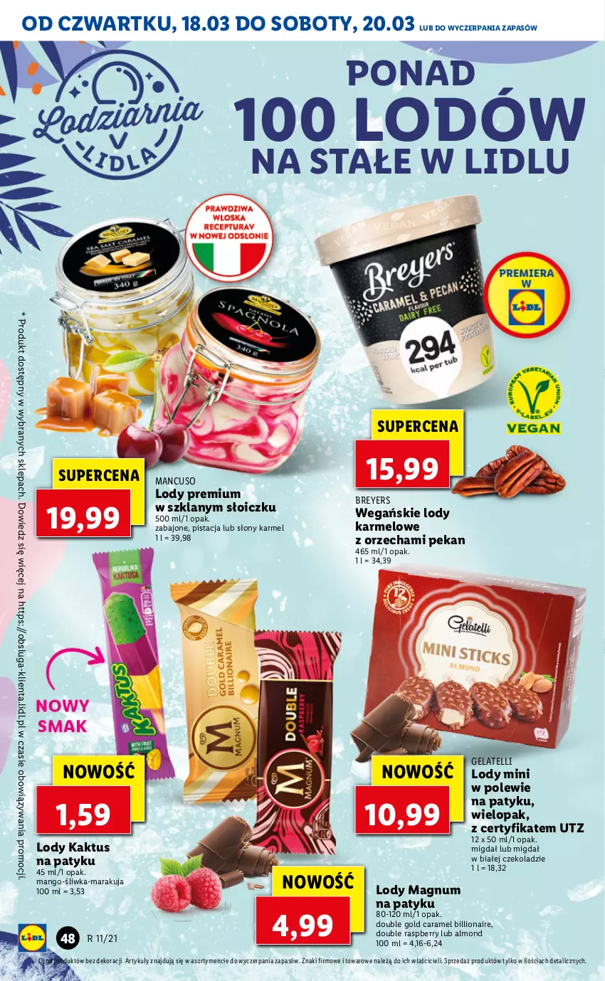 Gazetka promocyjna Lidl - GAZETKA - ważna 18.03 do 20.03.2021 - strona 48 - produkty: Kaktus, Lion, Lody, Mango