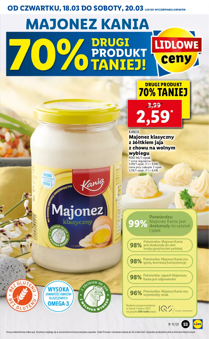 Gazetka promocyjna Lidl - GAZETKA - ważna 18.03 do 20.03.2021 - strona 53 - produkty: Jaja, Majonez