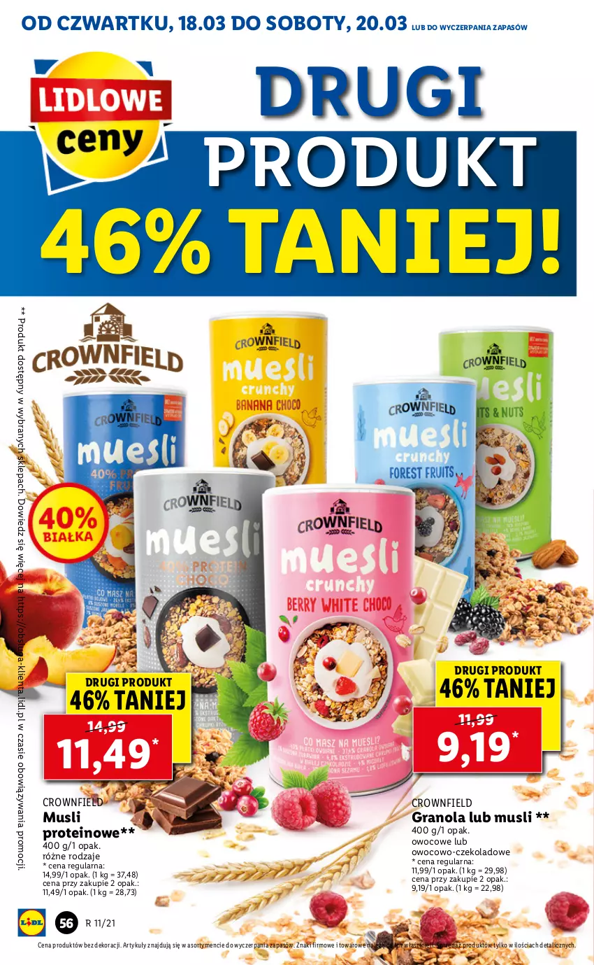 Gazetka promocyjna Lidl - GAZETKA - ważna 18.03 do 20.03.2021 - strona 56 - produkty: Gra, Granola, Mus