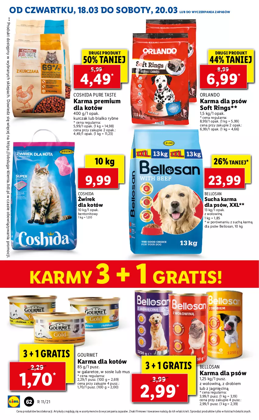 Gazetka promocyjna Lidl - GAZETKA - ważna 18.03 do 20.03.2021 - strona 62 - produkty: Bell, Gala, Gra, Kurczak, Mus, Por, Pur, Sos, Sucha karma