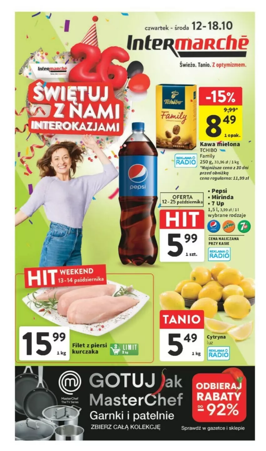 Gazetka promocyjna Intermarche - ważna 12.10 do 18.10.2023 - strona 1 - produkty: Fa, Kawa, Mirinda, Pepsi, Tchibo